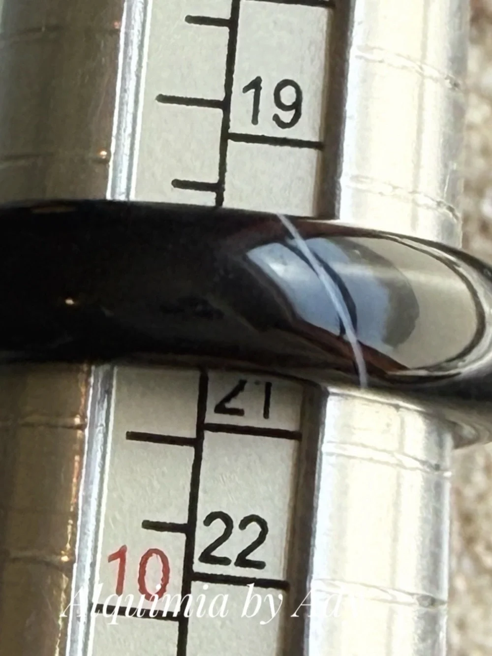 Black  carved AGATE STONE Ring band